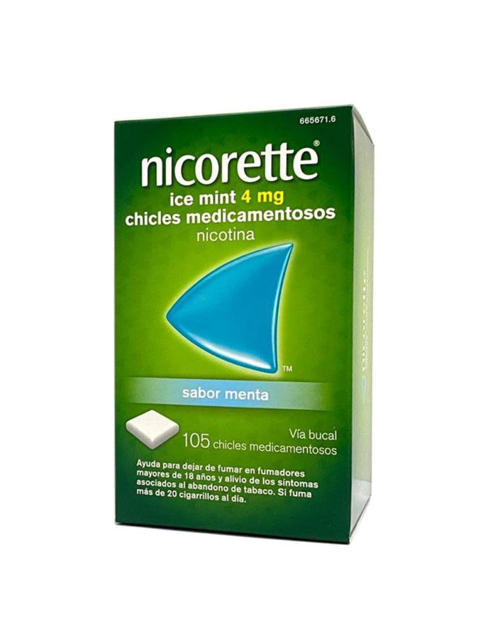 Nicorette Ice Mint 4mg 105 Chicles Medicamentosos Nicotina