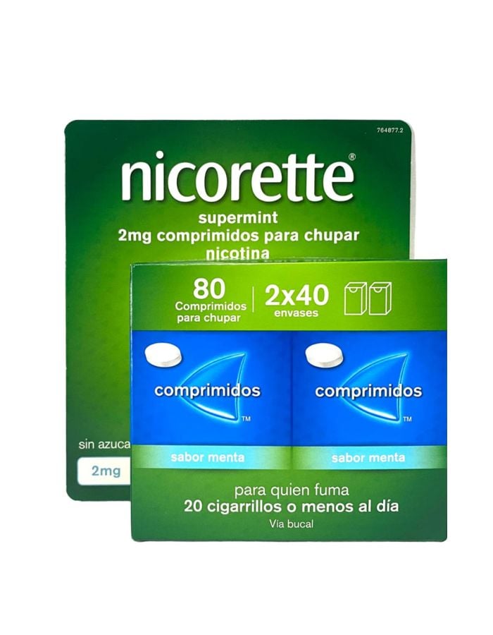 Nicorette Supermint 2mg 80 Comprimidos Sabor Menta
