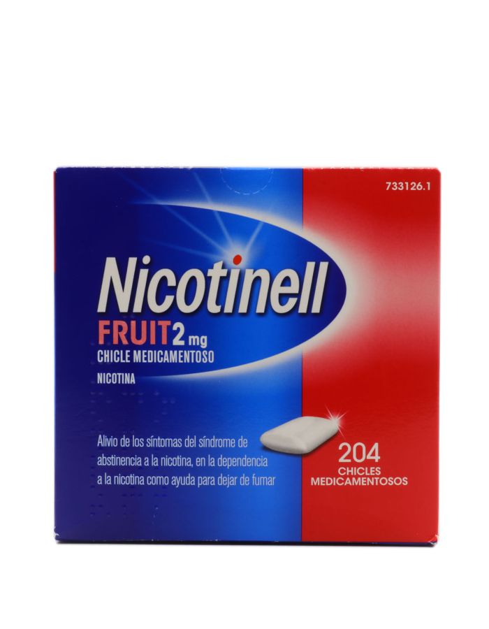 Nicotinell Chicles Fruit 2 mg 204 Chicles de Nicotina. Imagen 1.      