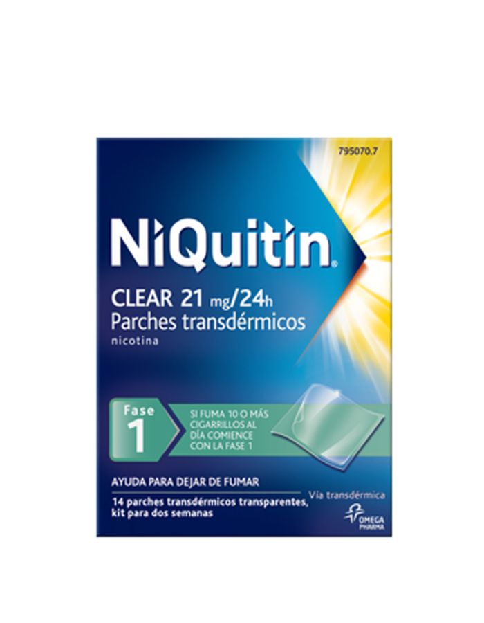 NiQuitin Clear 21 mg/24 horas 14 Parches Transdérmicos