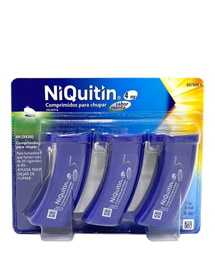 NiQuitin 4 mg 60 Comprimidos para Chupar Sabor Menta