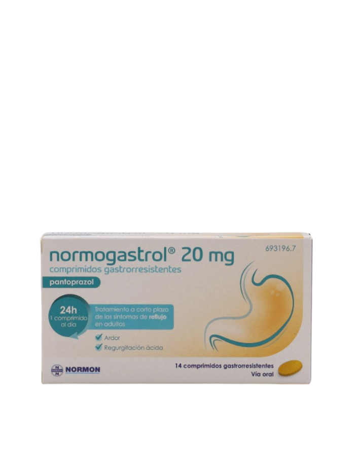 Normogastrol 20mg 14 Comprimidos Gastrorresistentes   