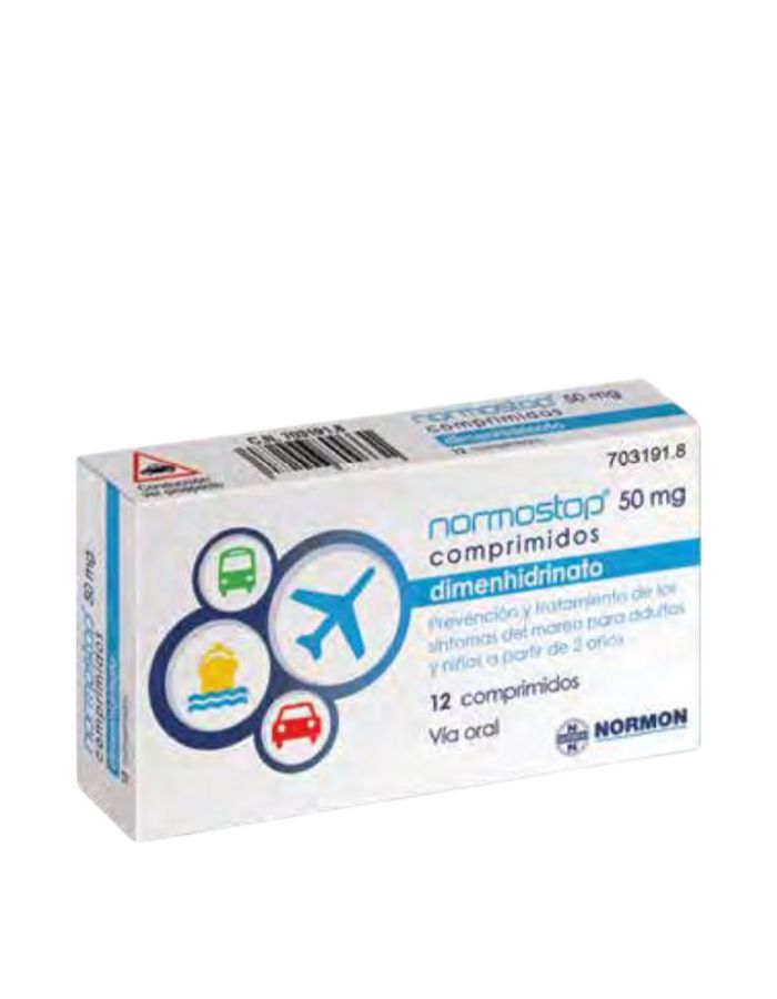 Normostop 50mg 12 Comprimidos