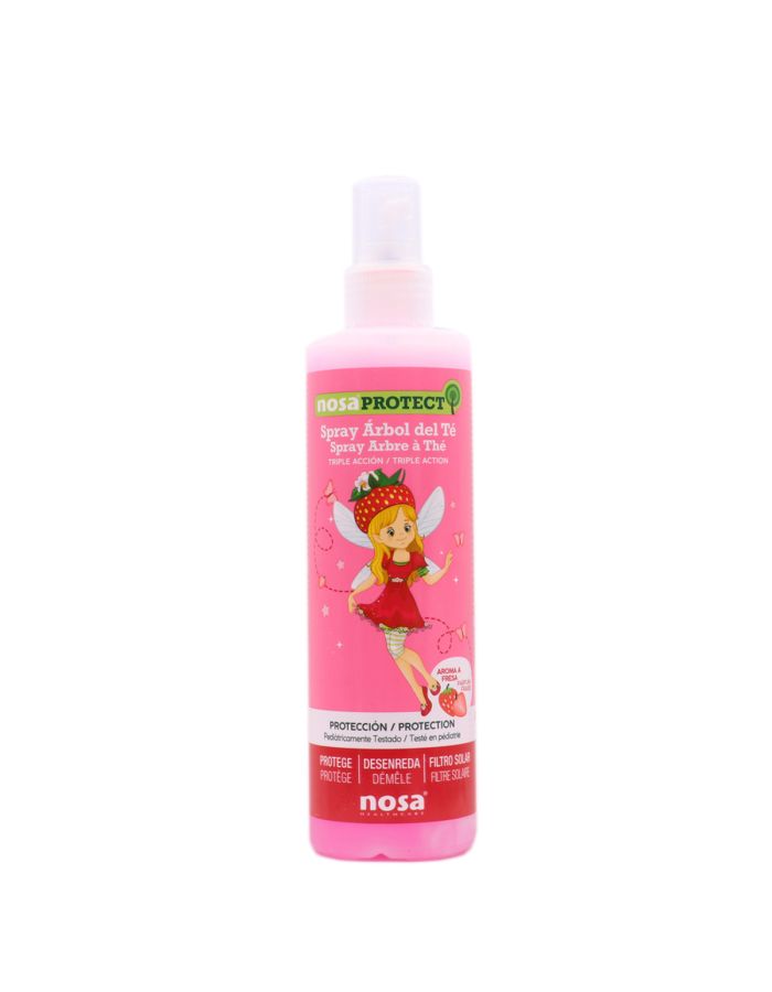 NosaProtect Spray Árbol del Té Triple Acción Aroma Fresa 250 ml