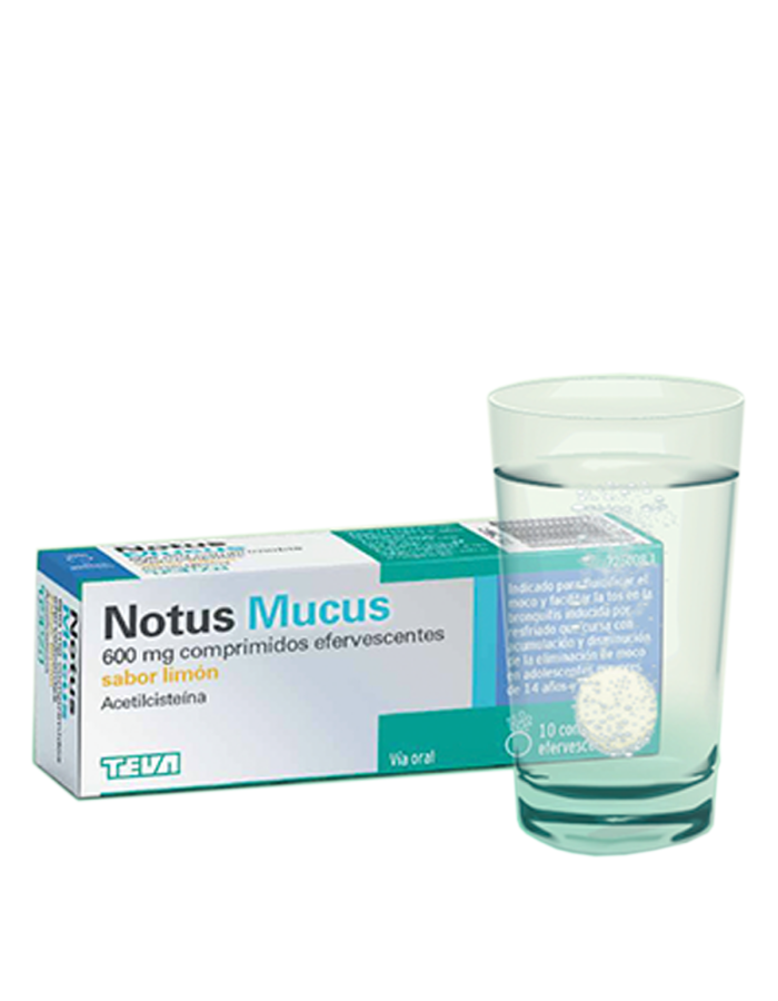 Notus Mucus 600mg 20 Compimidos Efervescentes Sabor Limón