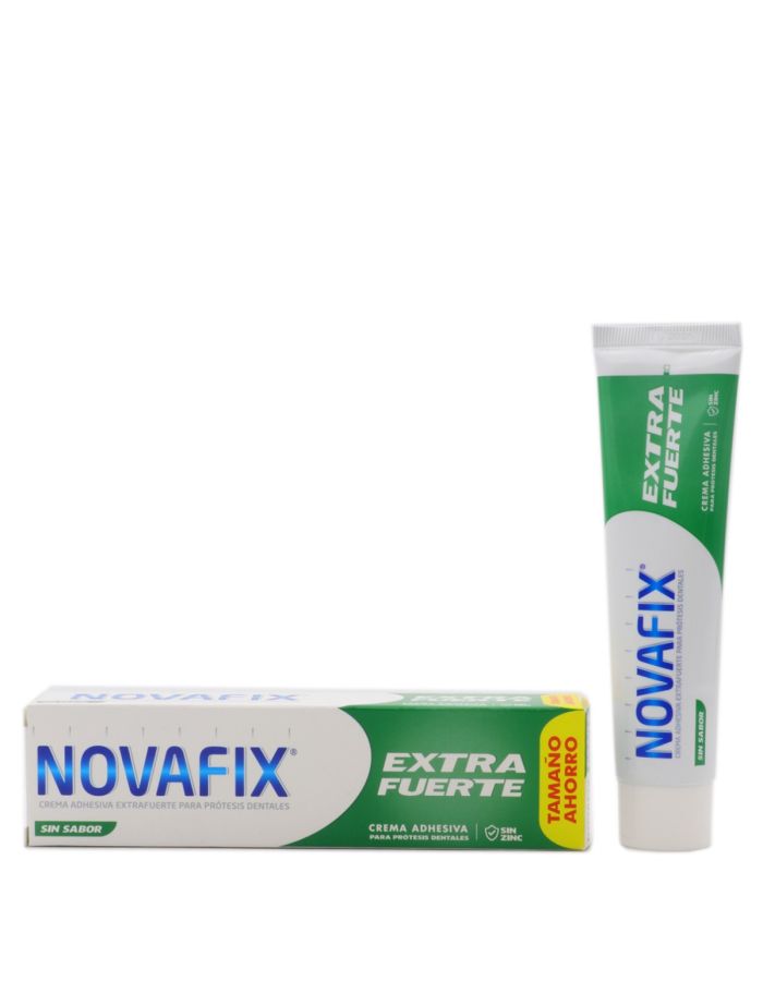 Novafix Extra Fuerte Crema Adhesiva Prótesis Dentales Sin Sabor 70g Tamaño Ahorro