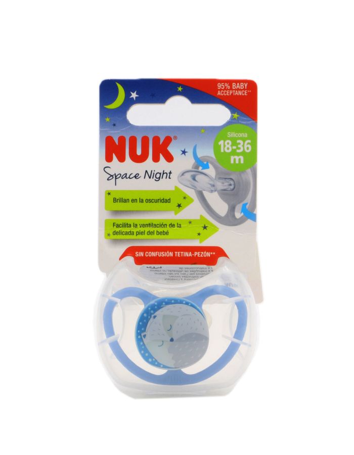 Nuk Space Night Chupete Silicona 18-36m