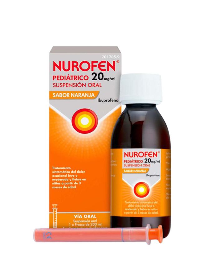Nurofen Pediátrico 20mg/ml 200ml Sabor Naranja