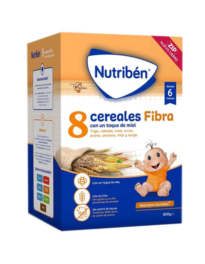 Nutribén 8 Cereales Fibra y Miel 600g