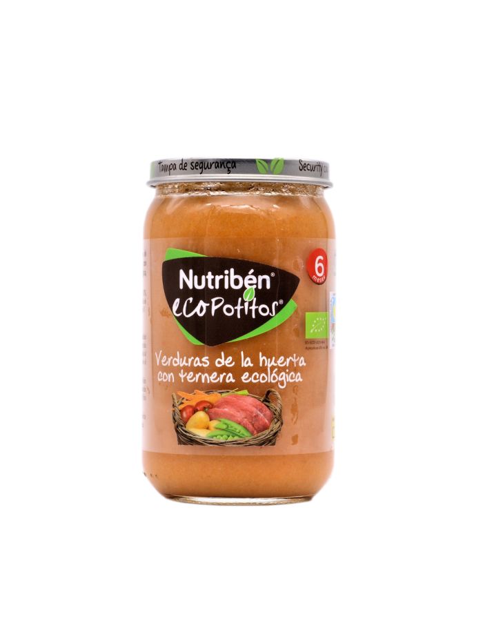 Nutribén Eco Potitos Verduras de la Huerta con Ternera Ecológica 235g