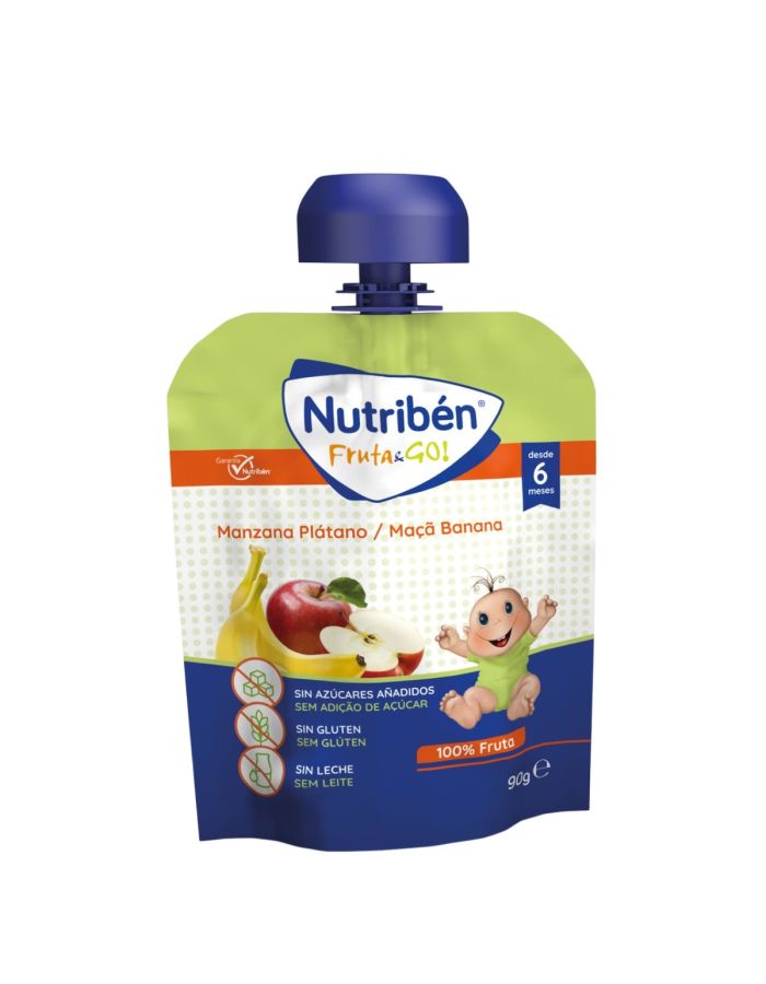 Nutriben Fruta & Go Manzana Plátano 90g                