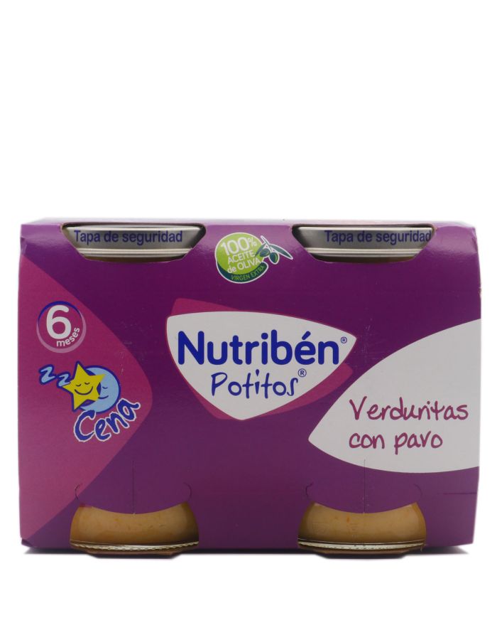 Nutriben Potitos Verduritas con Pavo Cena 190g x 2 Duplo