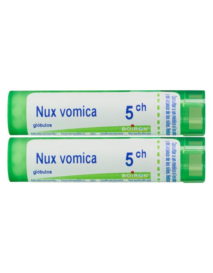 Nux Vomica 5 CH Glóbulos DT 4g x 2 Boiron Doble Tubo