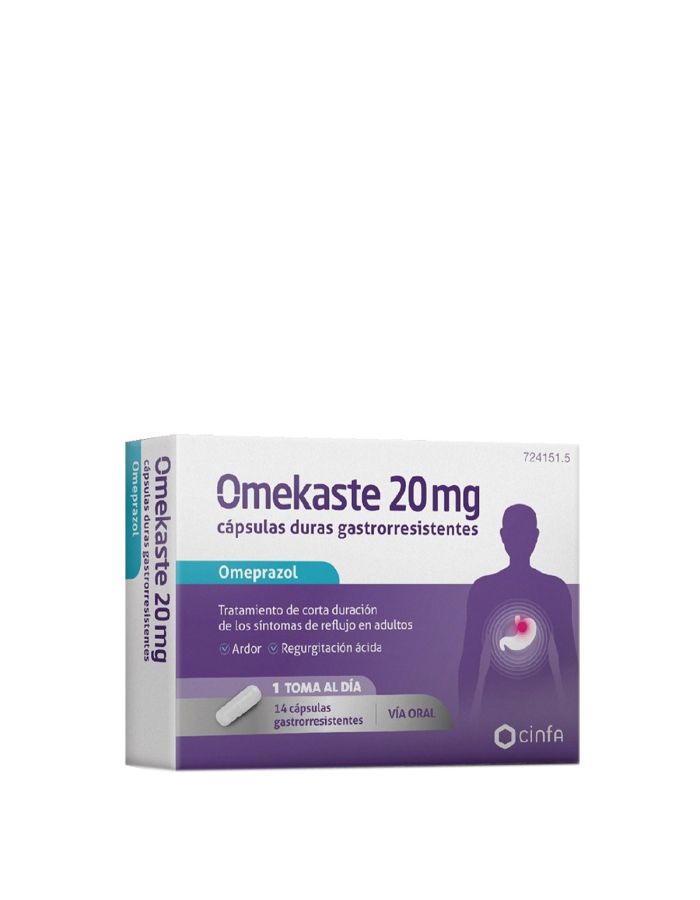 Omekaste 20mg 14 Cápsulas Gastrorresistentes    