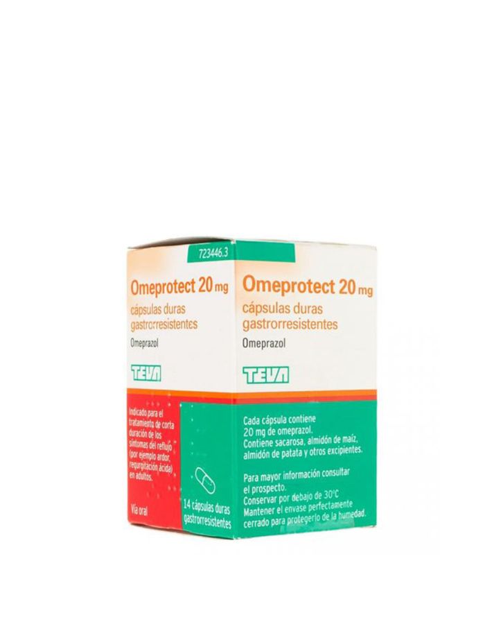 Omeprotect 20mg 14 Cápsulas Gastrorresistentes Frasco