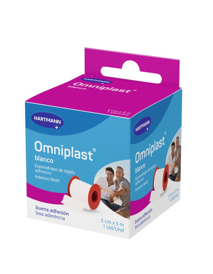 Omniplast Esparadrapo Tela Blanco 5m x 5cm 