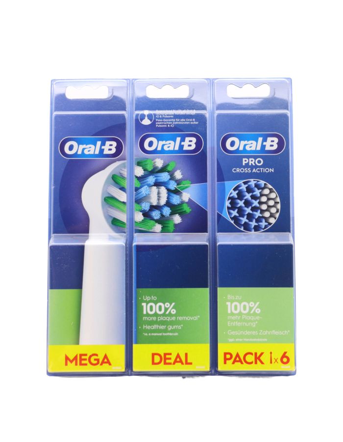 Oral B Recambio CrossAction Cepillo Eléctrico 6 Cabezales