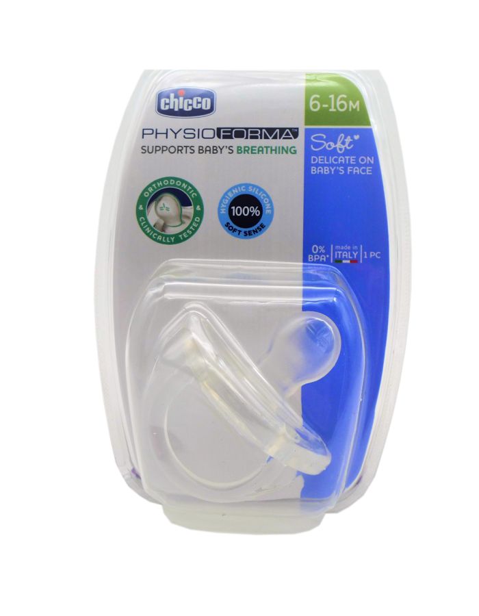 Chicco Chupete Silicona Physio Soft 6-16m Transparente