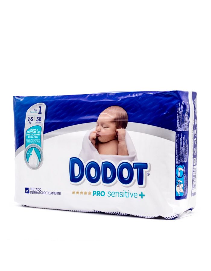 Dodot Pro Sensitive+ 38 Pañales Talla 1 de 2 a 5Kg