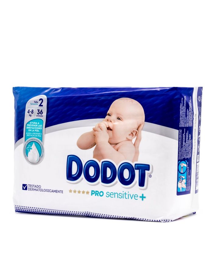 Dodot Pro Sensitive+ 36 Pañales Talla 2 de 4 a 8Kg