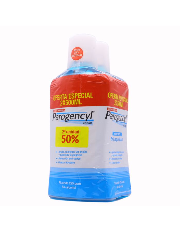 Parogencyl Encías Control Enjuague Bucal 500ml x 2 Duplo Oferta Especial
