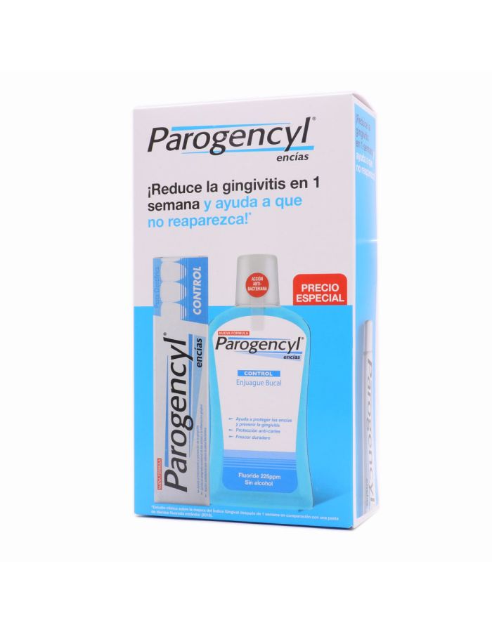 Parogencyl Encías Control Pasta Dentífrica 125ml + Enjuague Bucal 500ml Pack