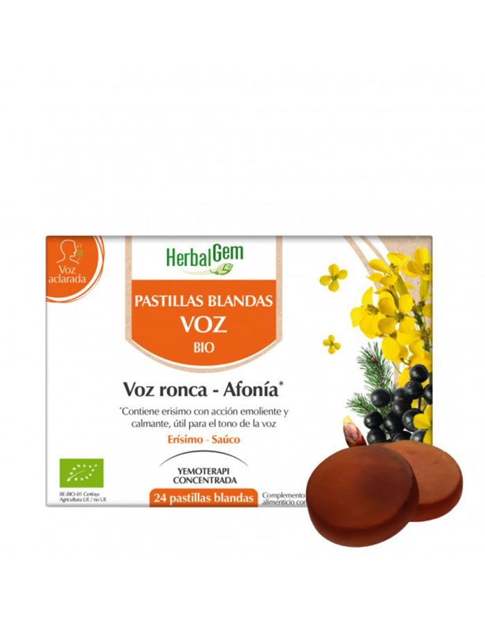 HerbalGem Voz 24 Pastillas Blandas Bio