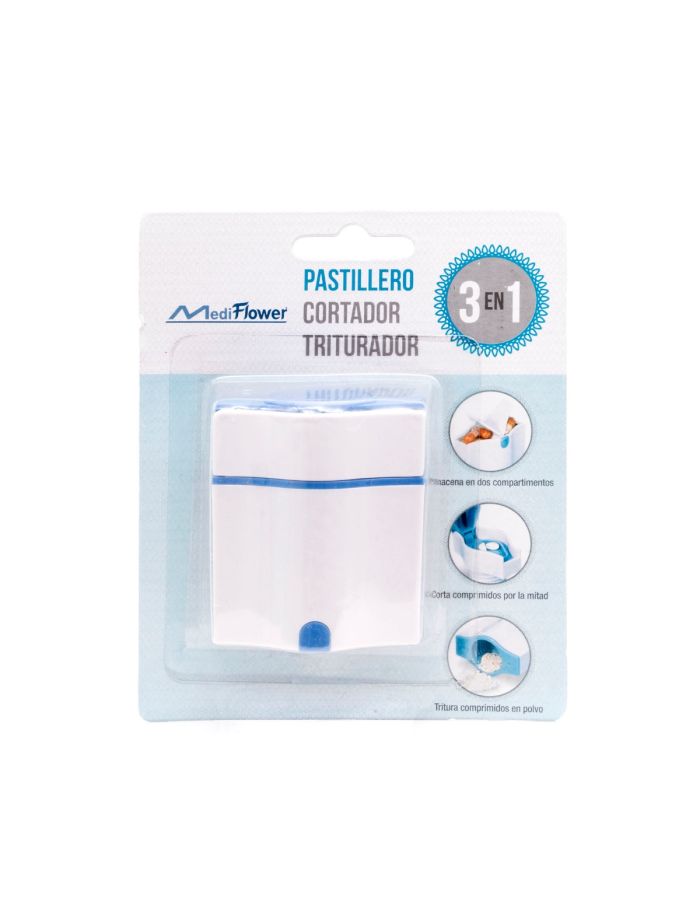 Mediflower Pastillero Cortador Triturador 3 en 1