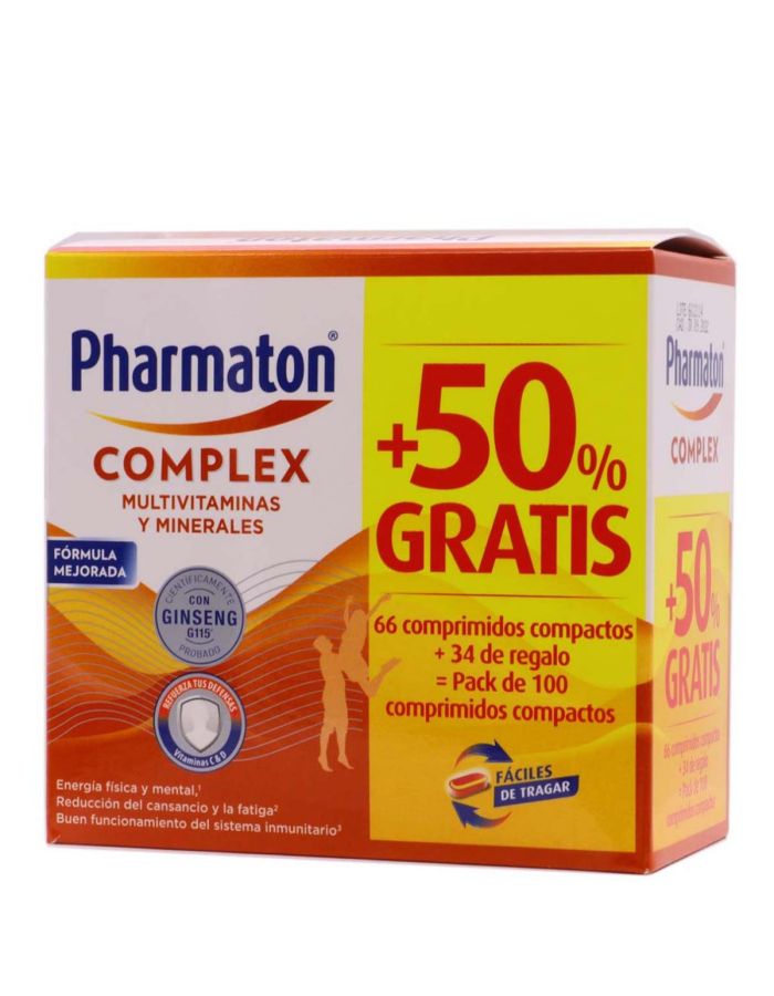 Pharmaton Complex 66 + 34 Cápsulas Pack Promocional