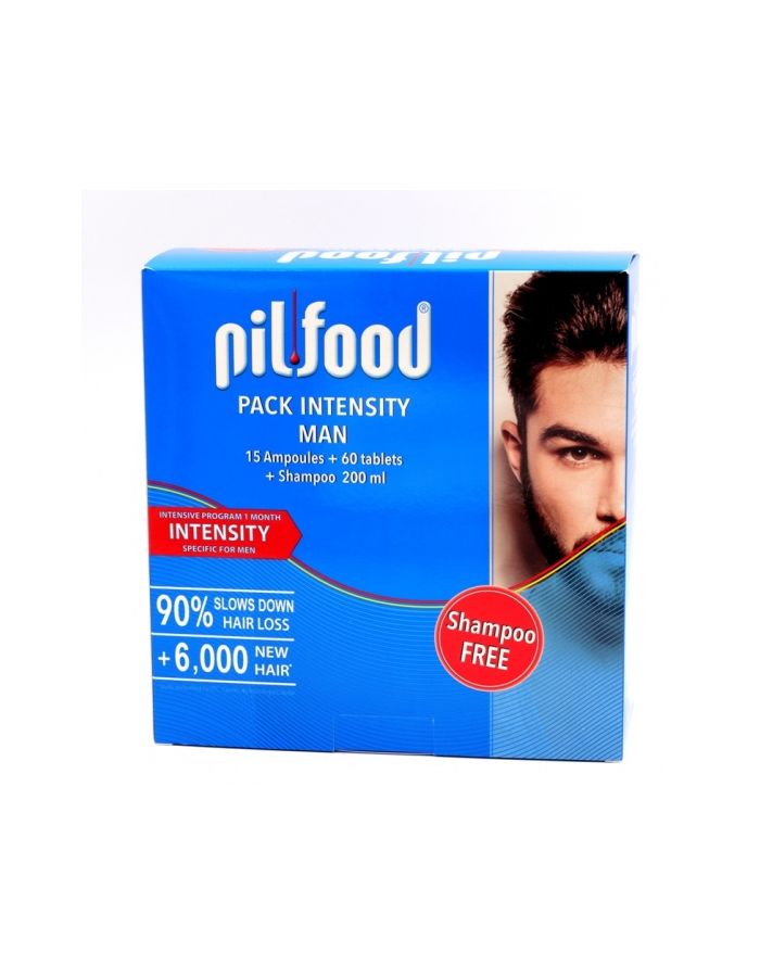 PilFood Pack Intensity Hombre:15Amp 60Com+Champú