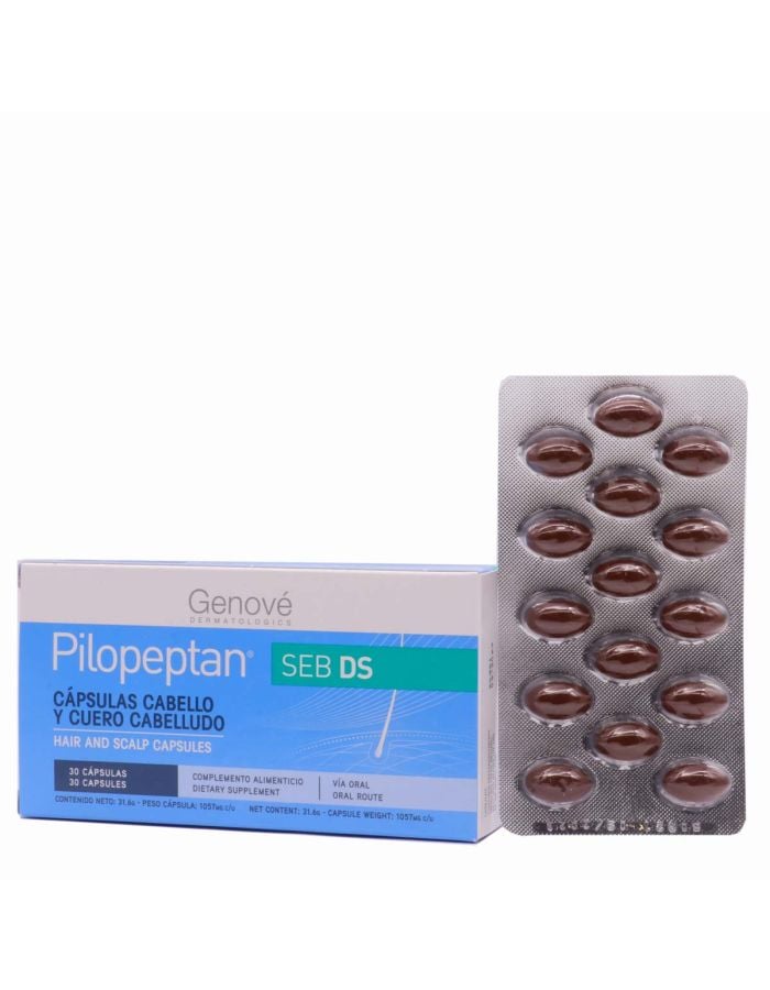 Pilopeptan Seb DS Cápsulas Cabello y Cuero Cabelludo 30 Cápsulas Genove