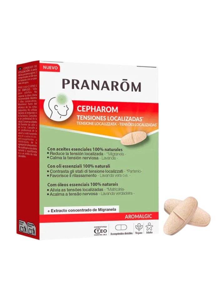Pranarom Cepharom Tensiones Localizadas 8 Comprimidos Aromalgic 