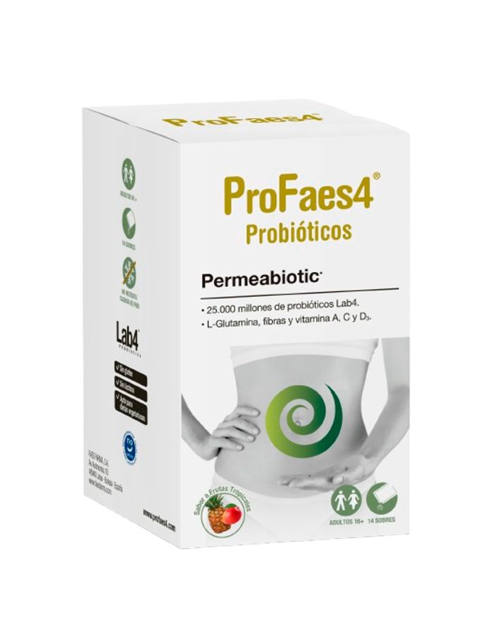 ProFaes4 Permabiotic 14 Sobres Sabor Frutas Tropicales