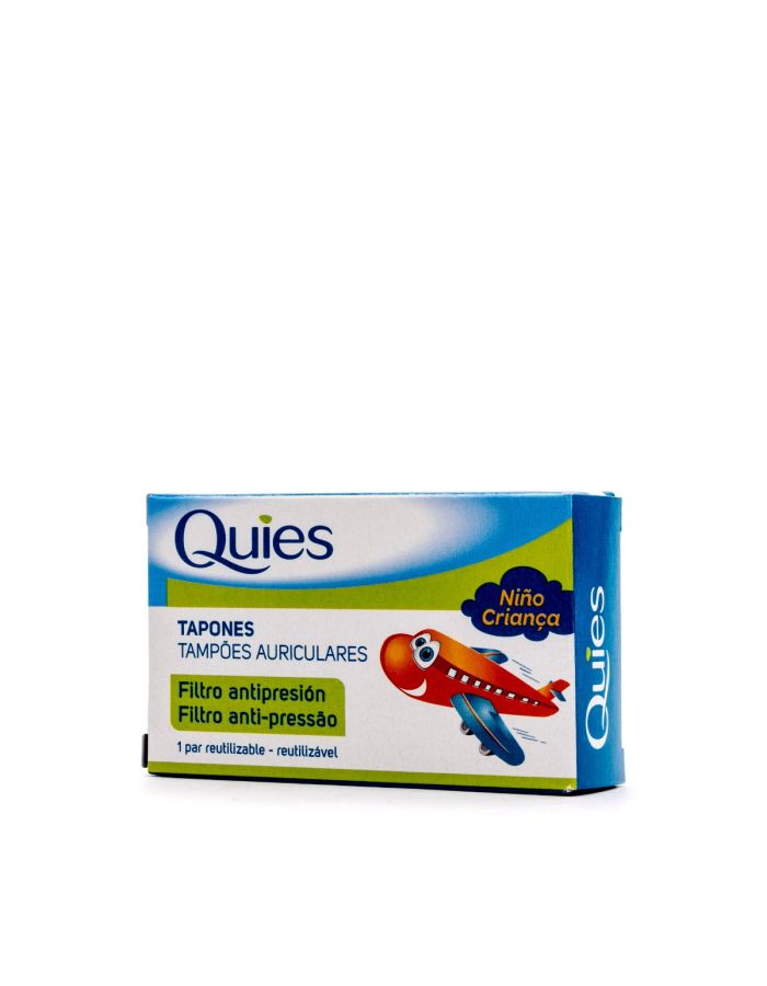 Quies Tapones para Oídos Filtro Antipresión Avión Niño 1 Par