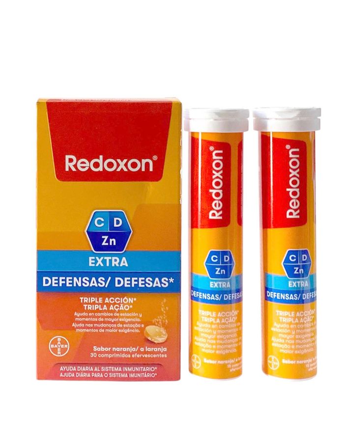Redoxon Extra Defensas 30 Comprimidos Efervescentes Sabor Naranja
