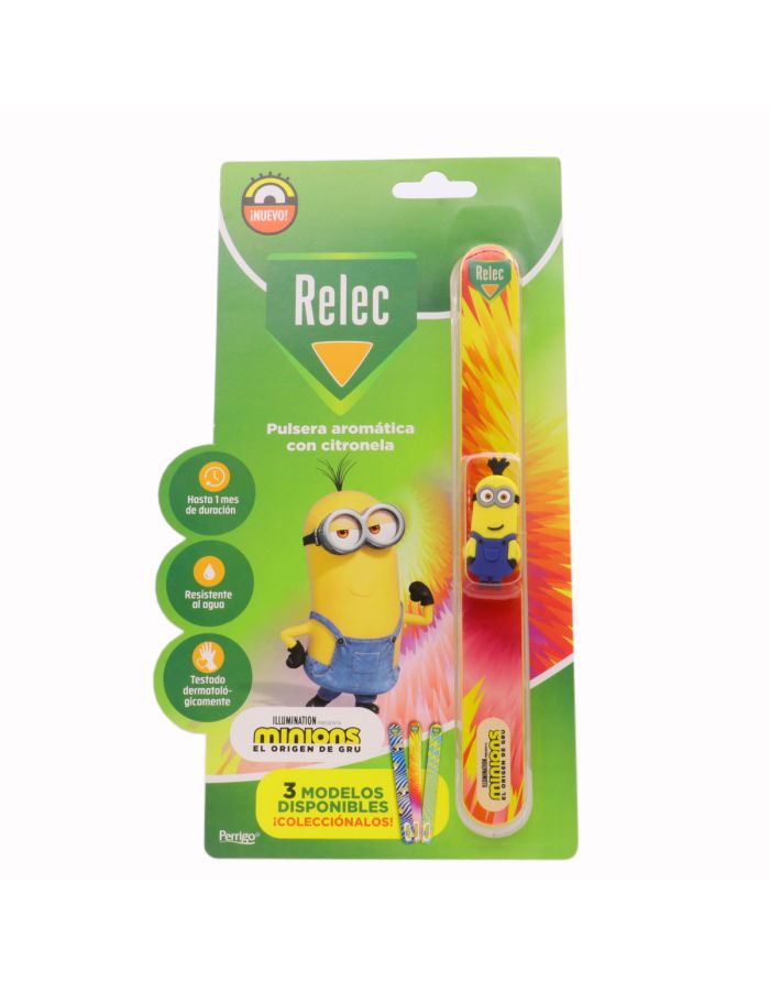 Relec Pulsera Aromática con Citronela Minions Rosa -1