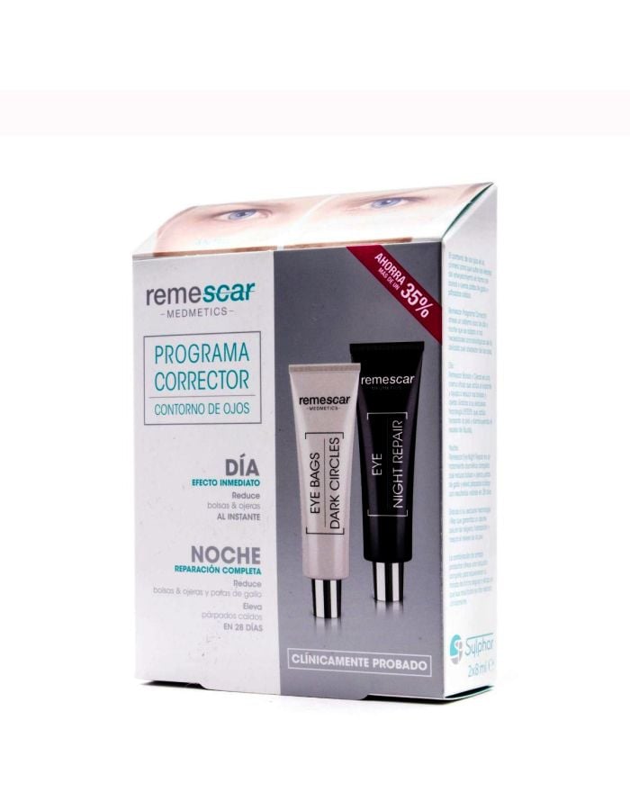 Remescar Programa Corrector Contorno de Ojos Día Bolsas y Ojeras y Noche 2x8ml