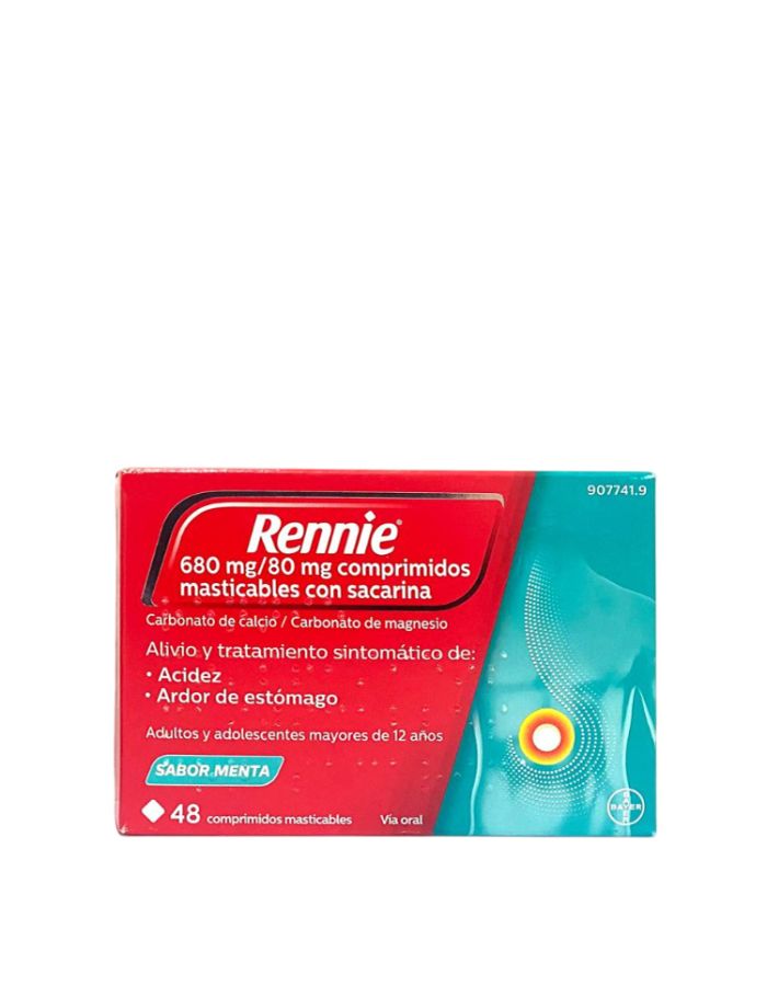 Rennie Sabor Menta 48 Comprimidos Masticables con Sacarina
