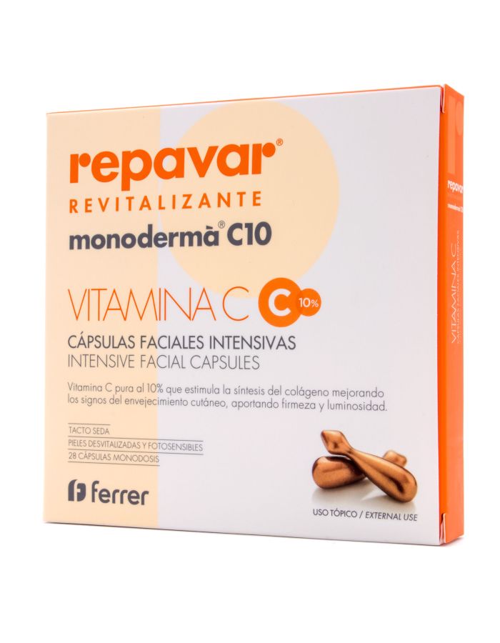Repavar Revitalizante Monoderma C10 28 Cápsulas Faciales