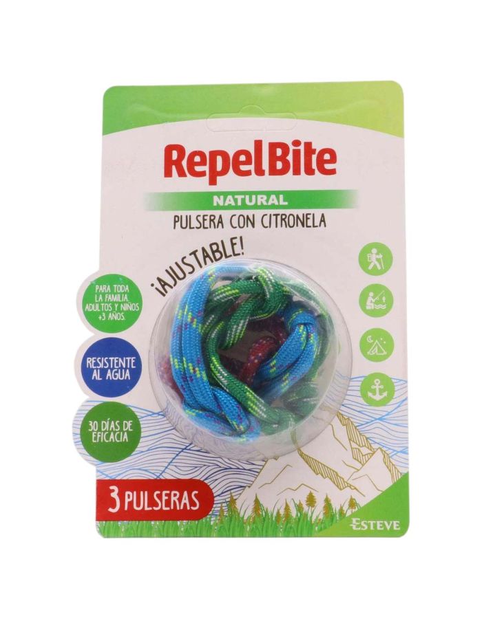 Repel Bite Natural Pulsera con Citronela 3 Pulseras