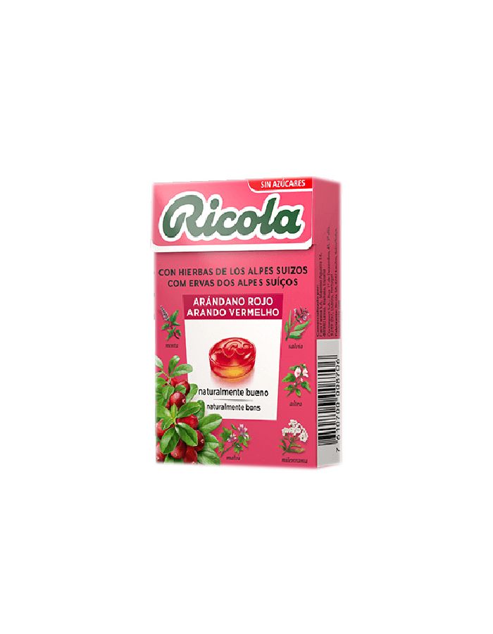 Ricola Arándano Rojo Caramelos Sin Azúcares 50g
