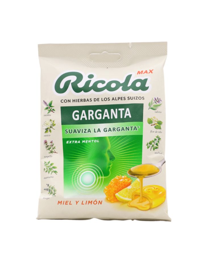 Ricola Max Garganta Caramelos Miel y Limón 68g