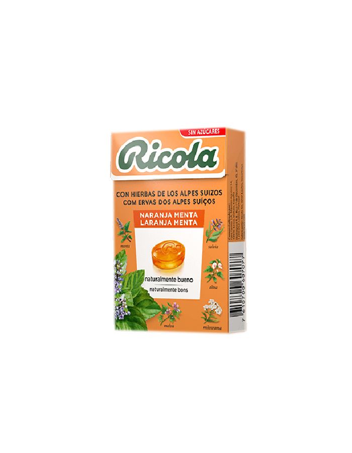 Ricola Naranja Menta Caramelos Sin Azúcares 50 g