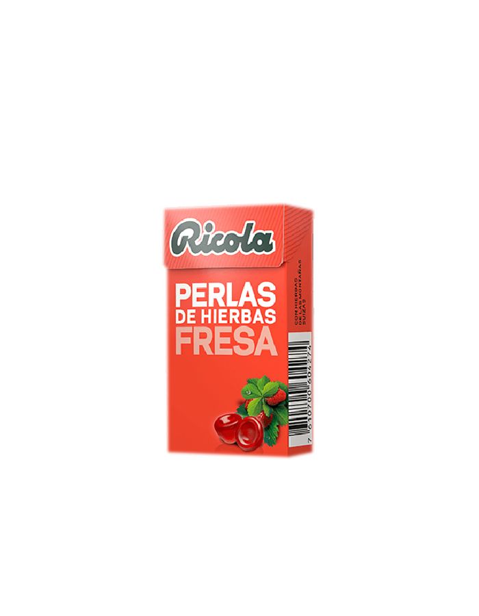 Ricola Perlas de Hierbas Fresa Sin Azúcares 25g