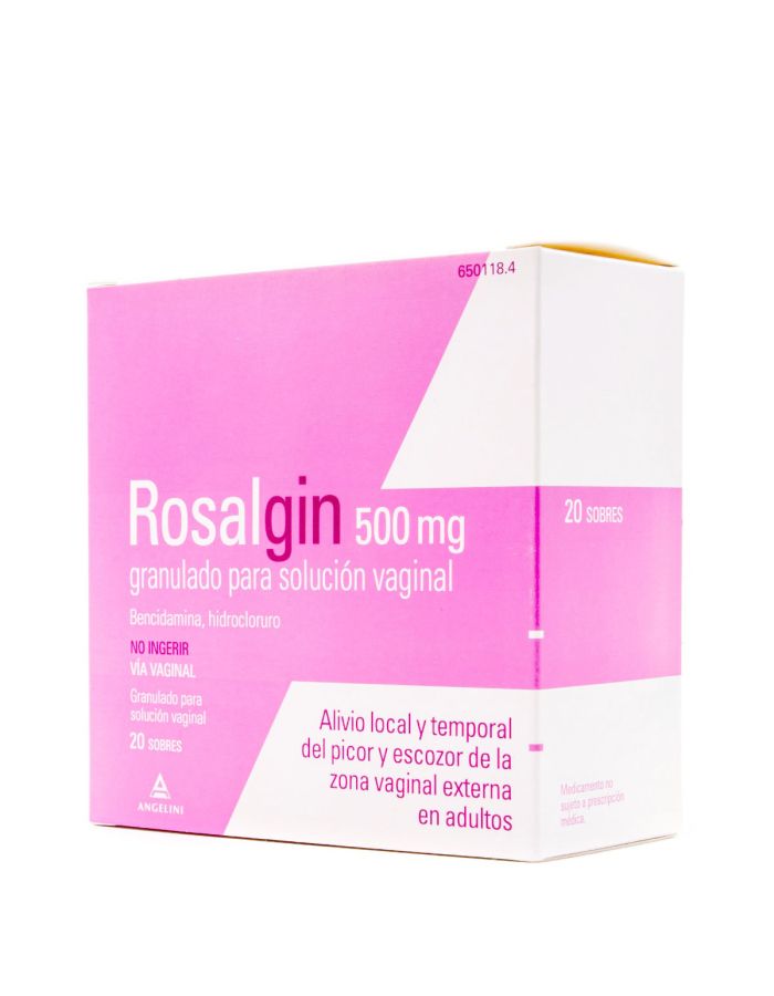Rosalgin 500mg Granulado Solución Vaginal 20 Sobres