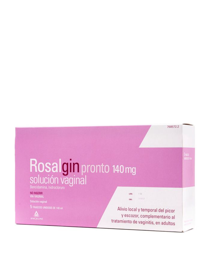 Rosalgin Pronto 140 mg Solución Vaginal 5 Frascos Unidosis