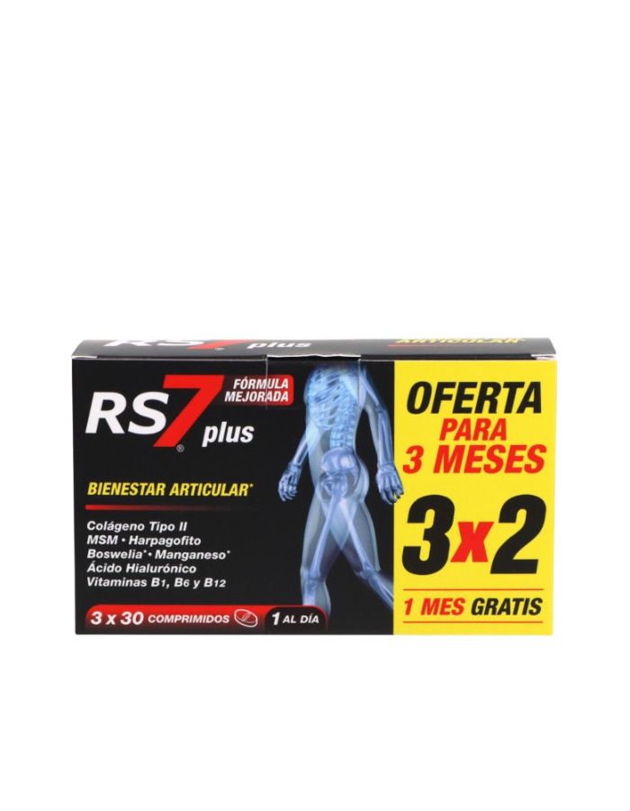 RS7 Plus 30 Comprimidos x 3  Pack Bienestar Articular
