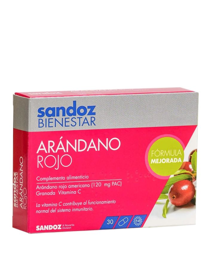 Sandoz Bienestar Arándano Rojo Cranberry 30 cápsulas