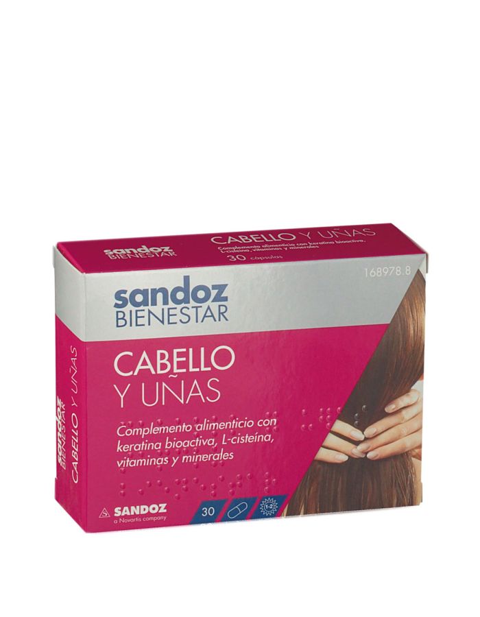 Sandoz Bienestar Cabello y Uñas 30 Cápsulas