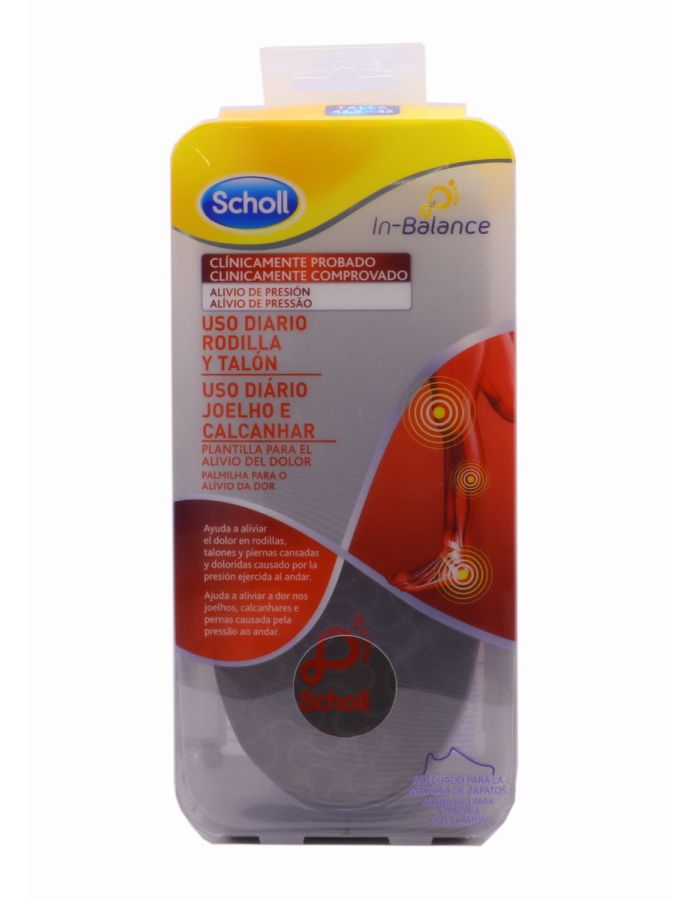 Scholl Plantillas In Balance Rodilla y Talón Talla L 42,5 a 45 1 Par